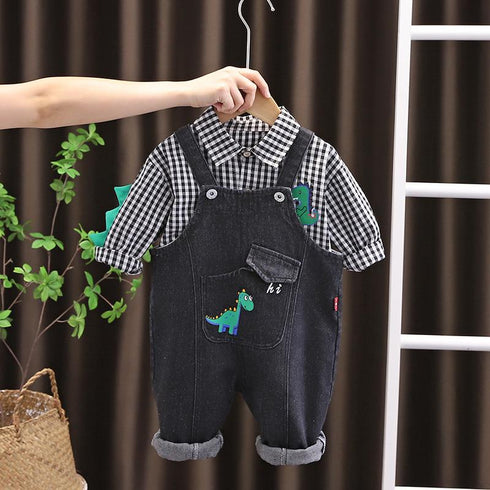 Spring and Autumn Boys Strapless Two-Piece Set