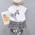 Summer children short sleeve shorts two-piece set