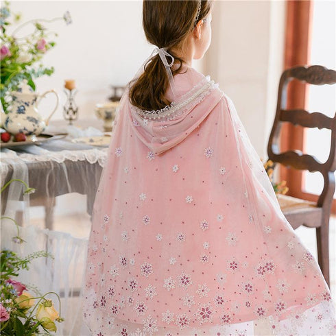 Cloak two-piece gauze skirt snowflake princess skirt