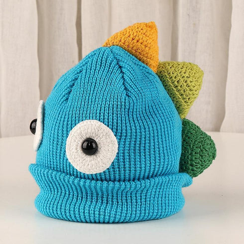 Autumn and winter dinosaur monster children's knitted wool cap 18.5-20.4 inch