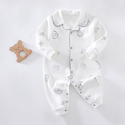 Children's Long Sleeve Cotton Siamese Pajamas