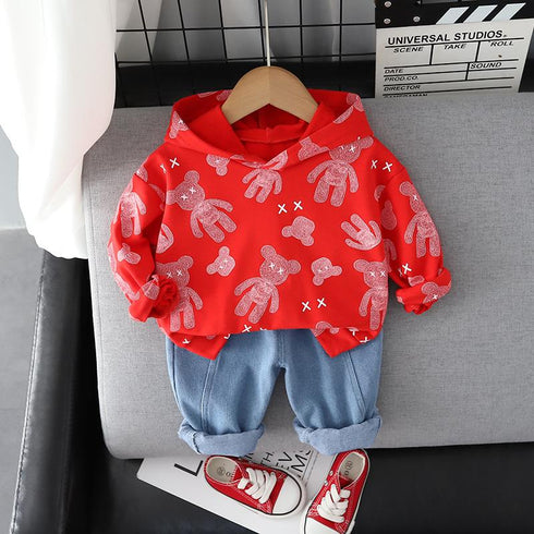 Spring and Autumn Baby Cartoon Wear Two-Piece Set