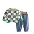 Spring and Autumn Boys Long Sleeve Pants Two-Piece Set