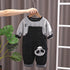 Spring and Autumn Boys Leisure Straps Two-Piece Set