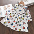 Girl's Spring And Autumn Love Pattern Princess Dress