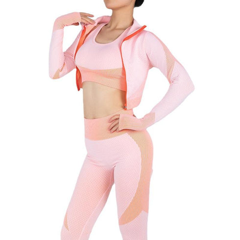 Yoga Suit Tight Running Fitness Three-Piece Set
