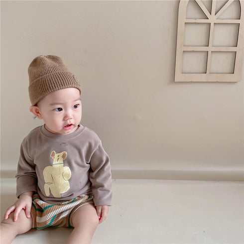 Spring and Autumn Baby T-shirt Shorts Two-Piece Set