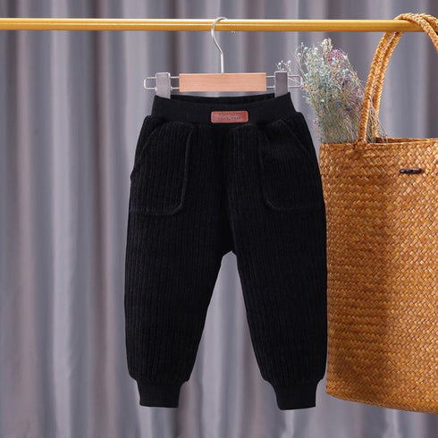 Winter children's pants plus velvet sports pants