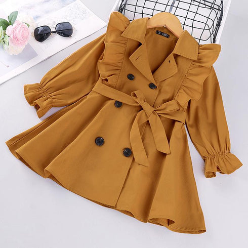 Fall Long Sleeve Girls' Coat