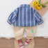 Spring and Autumn Boys Shirt Long Sleeve Three-Piece Set