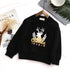 Cartoon elk print long sleeve warm Christmas casual sports sweater