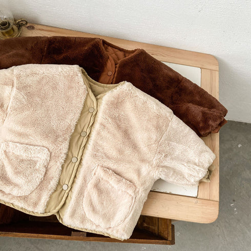 Short fur Mao Mao cotton-padded clothes wear cotton-padded jacket on both sides