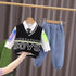Boys Spring and Autumn Knit Vest Set Three Pieces