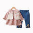 Girl's Jeans Set Three-Piece Set