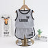 Round Neck Lettered Printed Thin Sleeveless T-shirt For Children's Sports And Leisure Two-piece Set