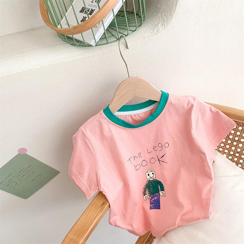 Children's Summer Colorblock Short Sleeve