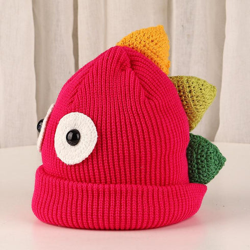 Autumn and winter dinosaur monster children's knitted wool cap 18.5-20.4 inch