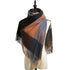 Plaid shawl elegant socialite style