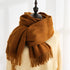 Solid color cashmere scarf fashion tassel scarf