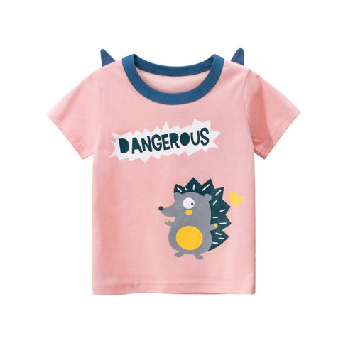 Summer Children's Short-sleeved Owl/Hedgehog