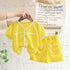 Little Girl Summer Dress Solid Color Small Fragrance Short Sleeved Suit