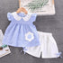 Girl's Short Sleeve Set Two-Piece Set