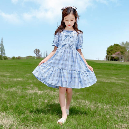 Summer style plaid princess skirt
