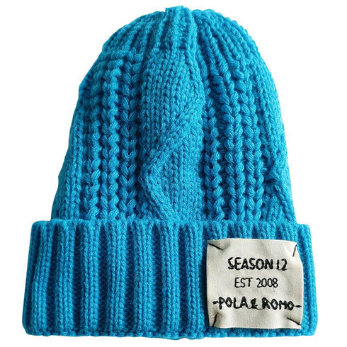 Cloth label knitted wool hat 14.96-18.11 inches