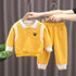 Autumn and winter children plus velvet trousers two-piece set