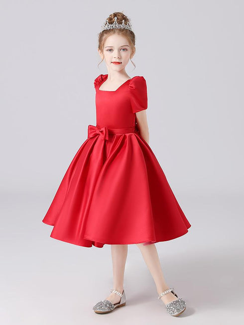 Girls' Dress Princess Dress Girls' Birthday Show Dress Dress Fashion Bubble Sleeve 2022 New