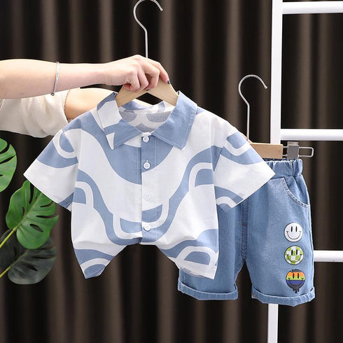 Boys summer short sleeve suit