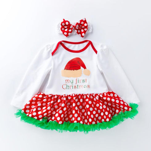 Christmas Baby Long Sleeve Ha Dress Jacket Climbing Dress Infant Festival Suit