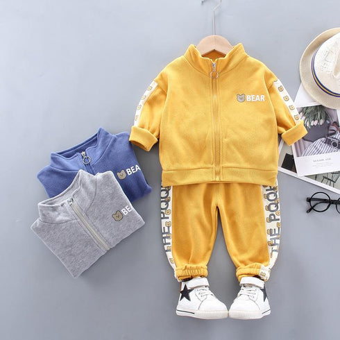 Spring and Autumn Boys Leisure Sports Suit Two-Piece Set