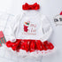 Christmas Baby Long Sleeve Ha Dress Jacket Climbing Dress Infant Festival Suit