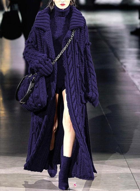 Long Cardigan Sweater Knit Jacket