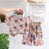 Cartoon Animal Summer Short Sleeve Shirt Two Piece Set