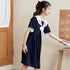 Chiffon Dress Academic Bow Princess Skirt