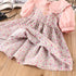 Summer New Girls Dress Short Sleeve Floral Lapel Children's Dress
