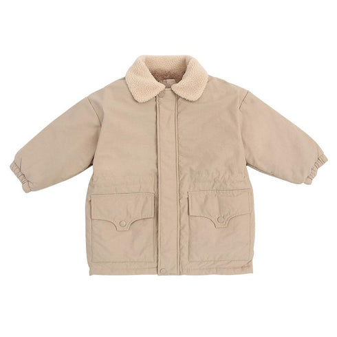 Medium and long plus velvet padded trench coat warm coat cotton-padded jacket