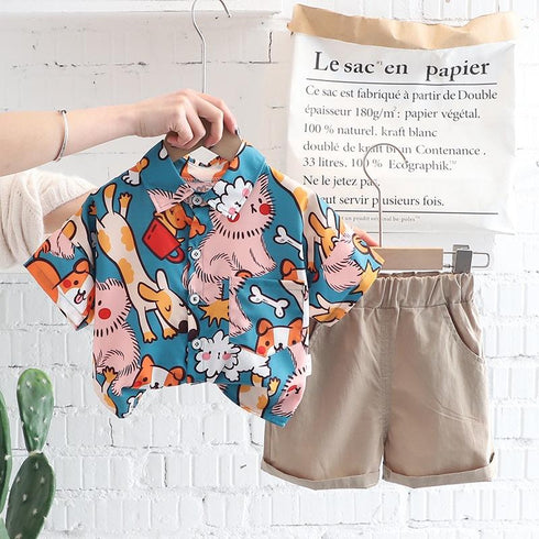 Summer children's short sleeve suit