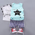 Summer Boy's Five-pointed Star Vest Set