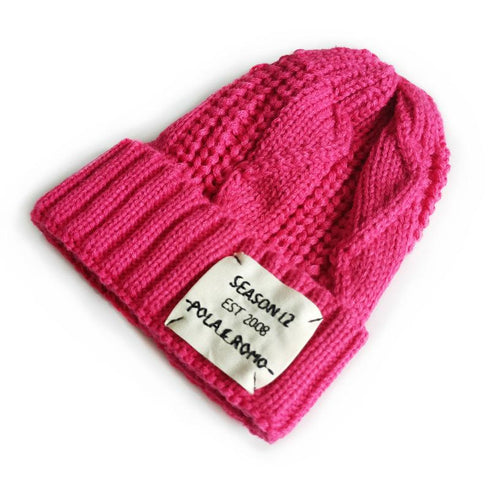 Cloth label knitted wool hat 14.96-18.11 inches