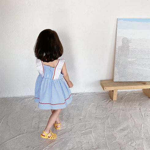 Girls Suspender Skirt 2022 Summer New Girls Summer Vest Dress Foreign Style Princess