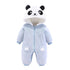 Autumn and winter panda baby jumpsuit thickened newborn jumpsuit