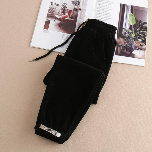 Spring and Autumn Girls Solid Color Casual Pants