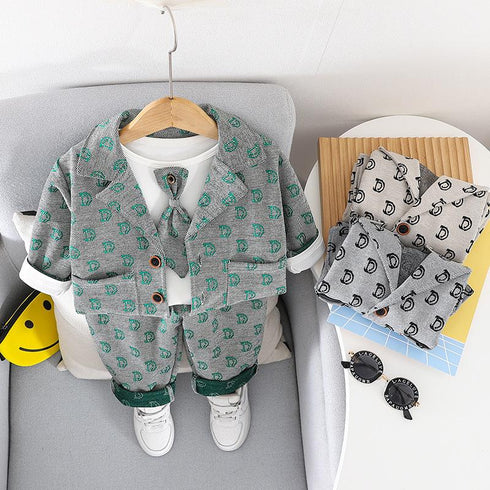 Spring and Autumn Children's Three-Piece Set
