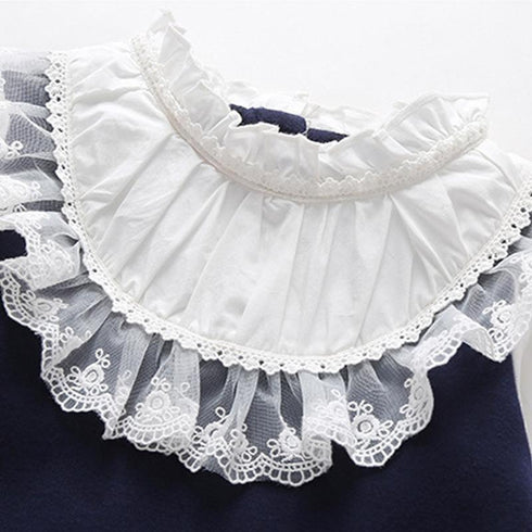 Spring and Autumn Girls Long Sleeve Dress