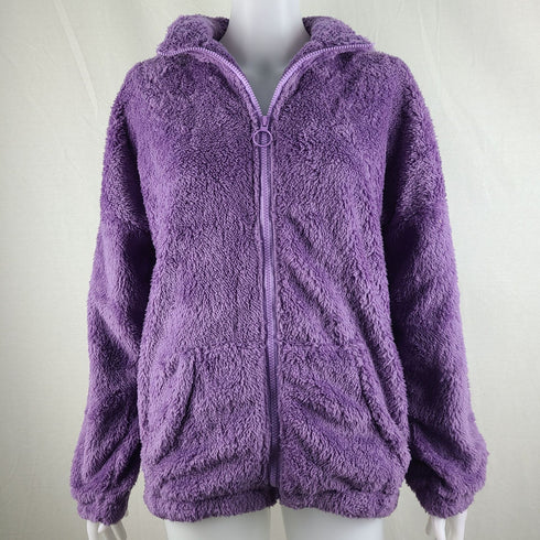 Autumn and Winter Wool Zip Cardigan Double-sided Fleece Jacket