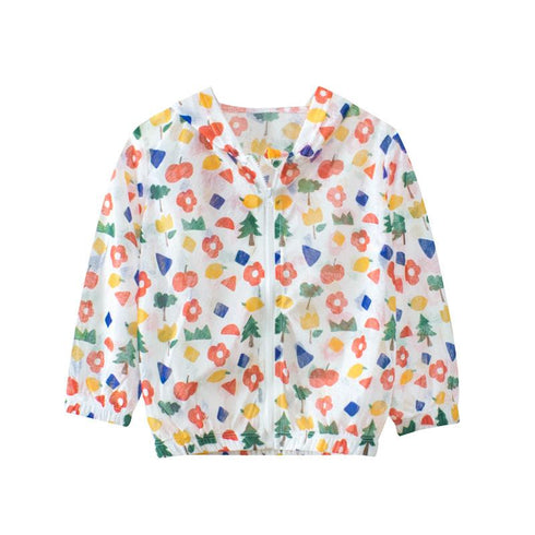 Girls Summer Sunscreen Clothes Flowers