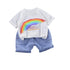 Summer children's short sleeve T-shirt jeans two-piece set
